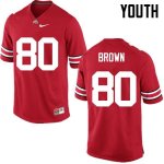 Youth Ohio State Buckeyes #80 Noah Brown Red Nike NCAA College Football Jersey Designated EPC0844AI